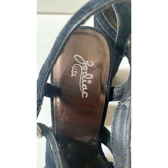 Zodiac USA Black Platform Heels Suede with ankle strap - Picture 5 of 5